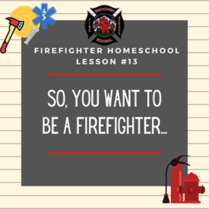 This is the lesson logo for Become a Firefighter.