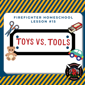 This is the lesson logo for  Toys vs. Tools.